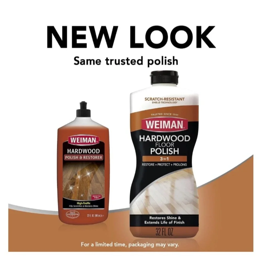 (2-Pack) Weiman HARDWOOD Floor NATURAL POLISH & Shine RESTORER Protect Prolong
